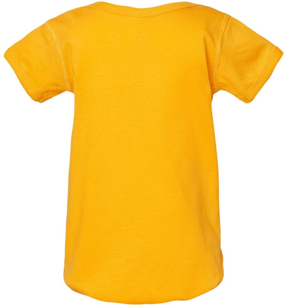 Rear View of Gold Infant Fine Jersey Bodysuit - 4424