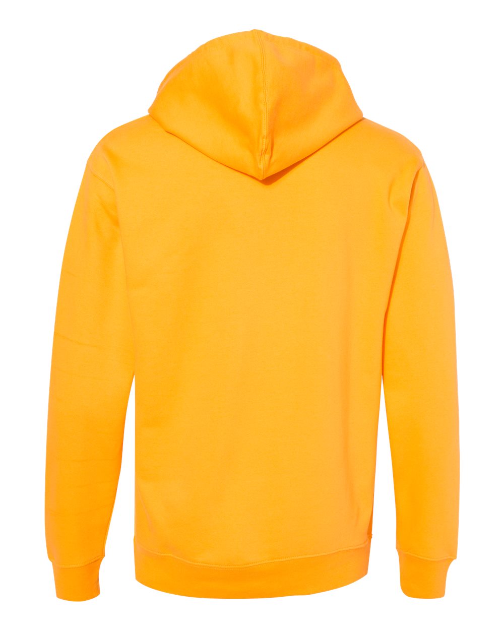 Rear View of Gold Midweight Hooded Sweatshirt - SS4500