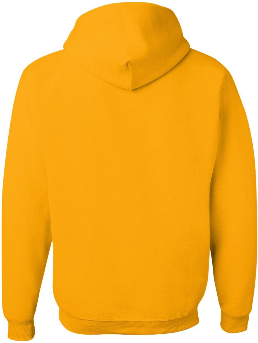 Rear View of Gold NuBlend® Hooded Sweatshirt - 996MR