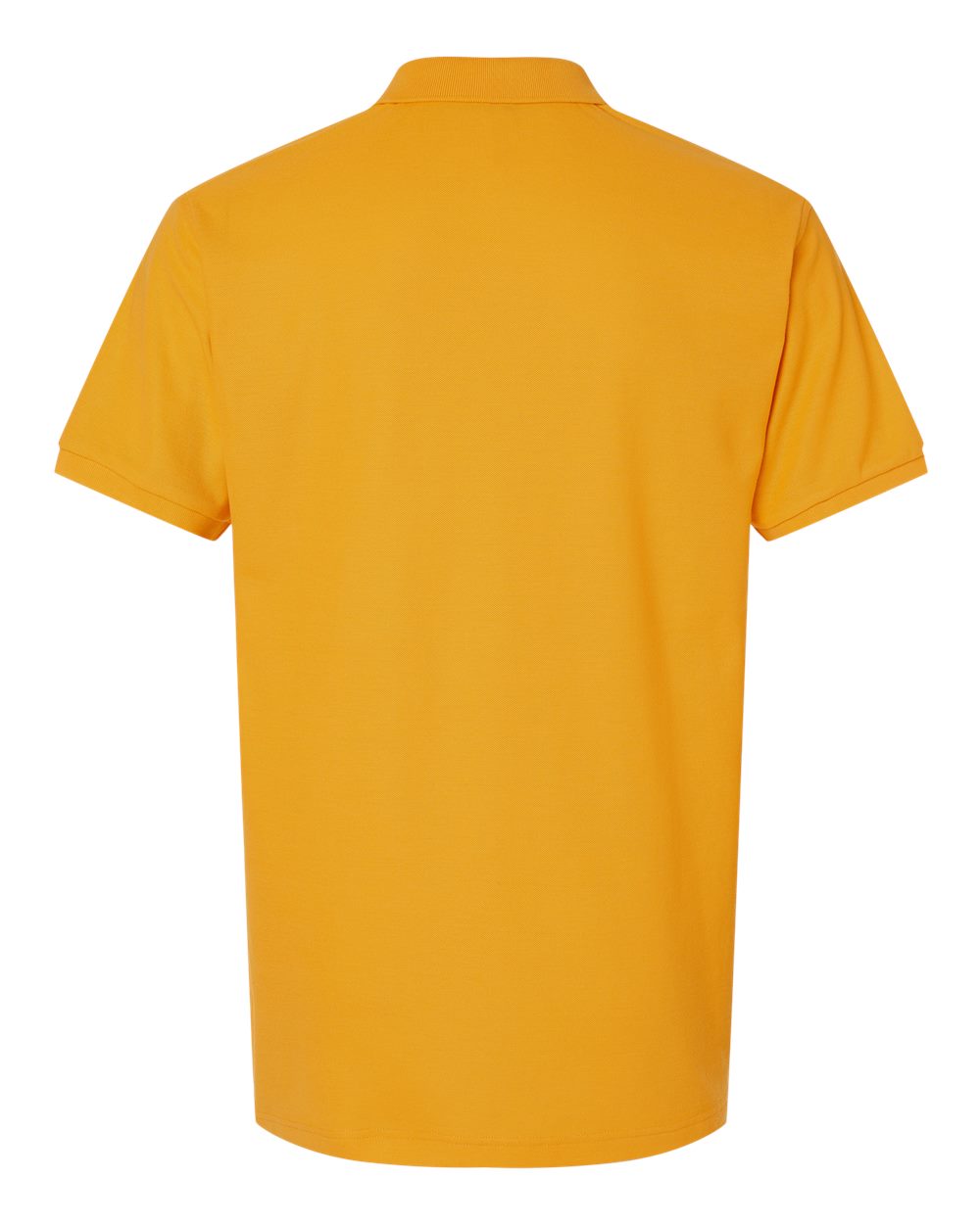 Rear View of Gold Pique Polo - 62800
