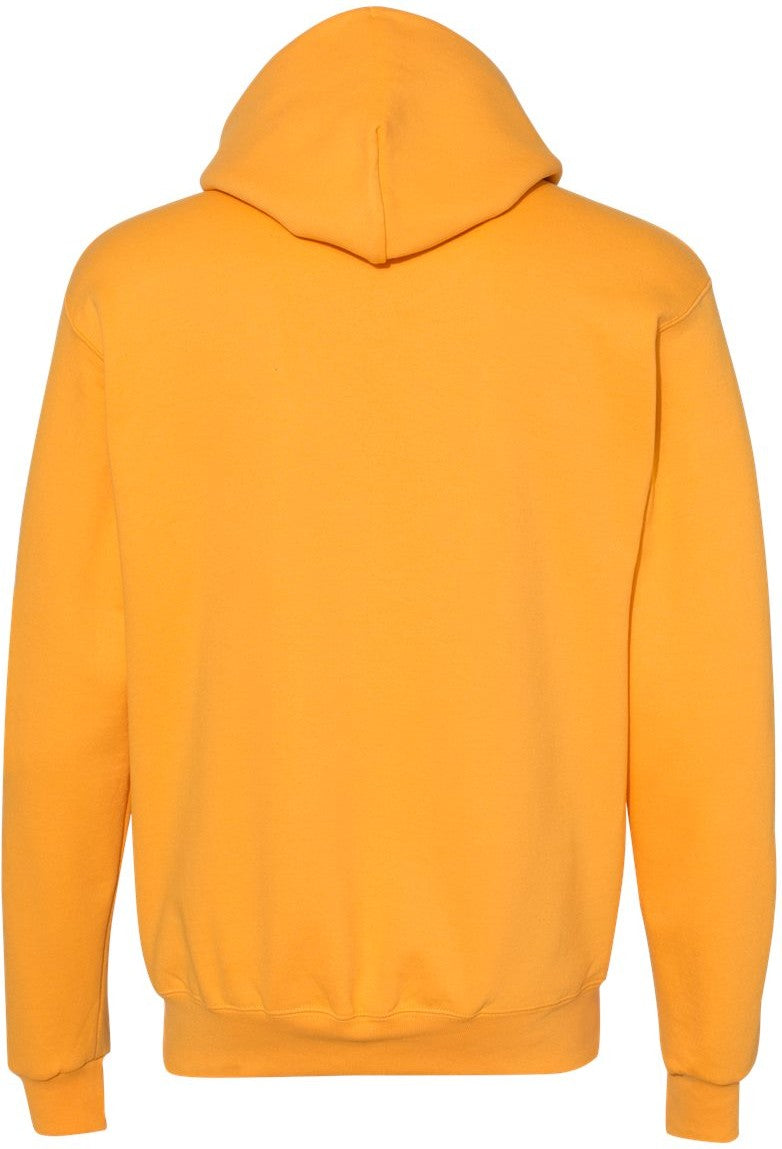 Rear View of Gold Powerblend® Hooded Sweatshirt - S700