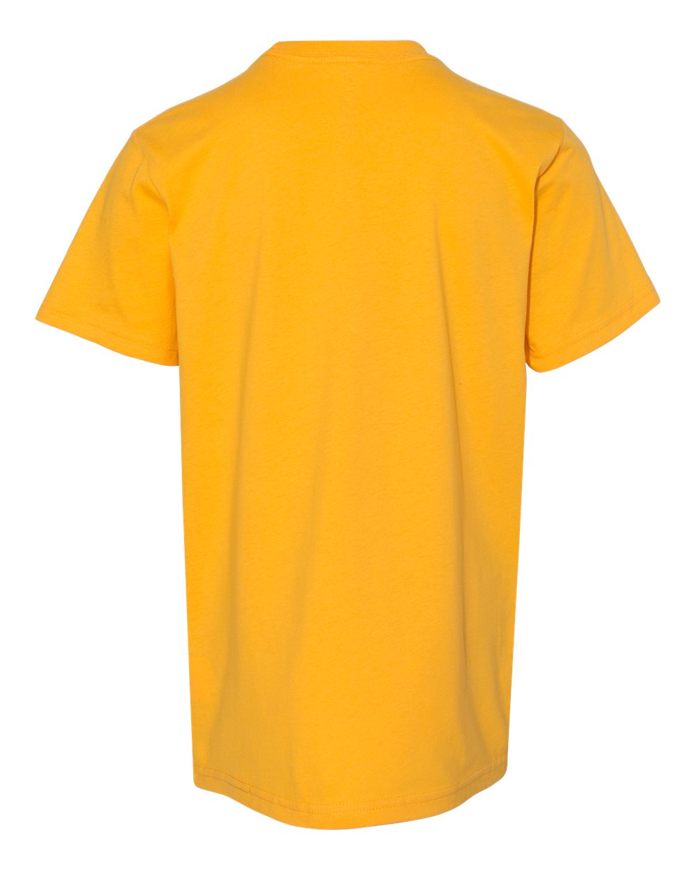 Rear View of Gold Youth Fine Jersey Tee - 6101
