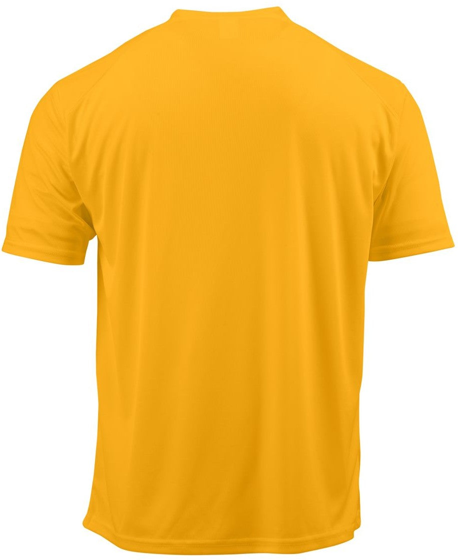 Rear View of Gold Youth Islander Performance T-Shirt - 208Y