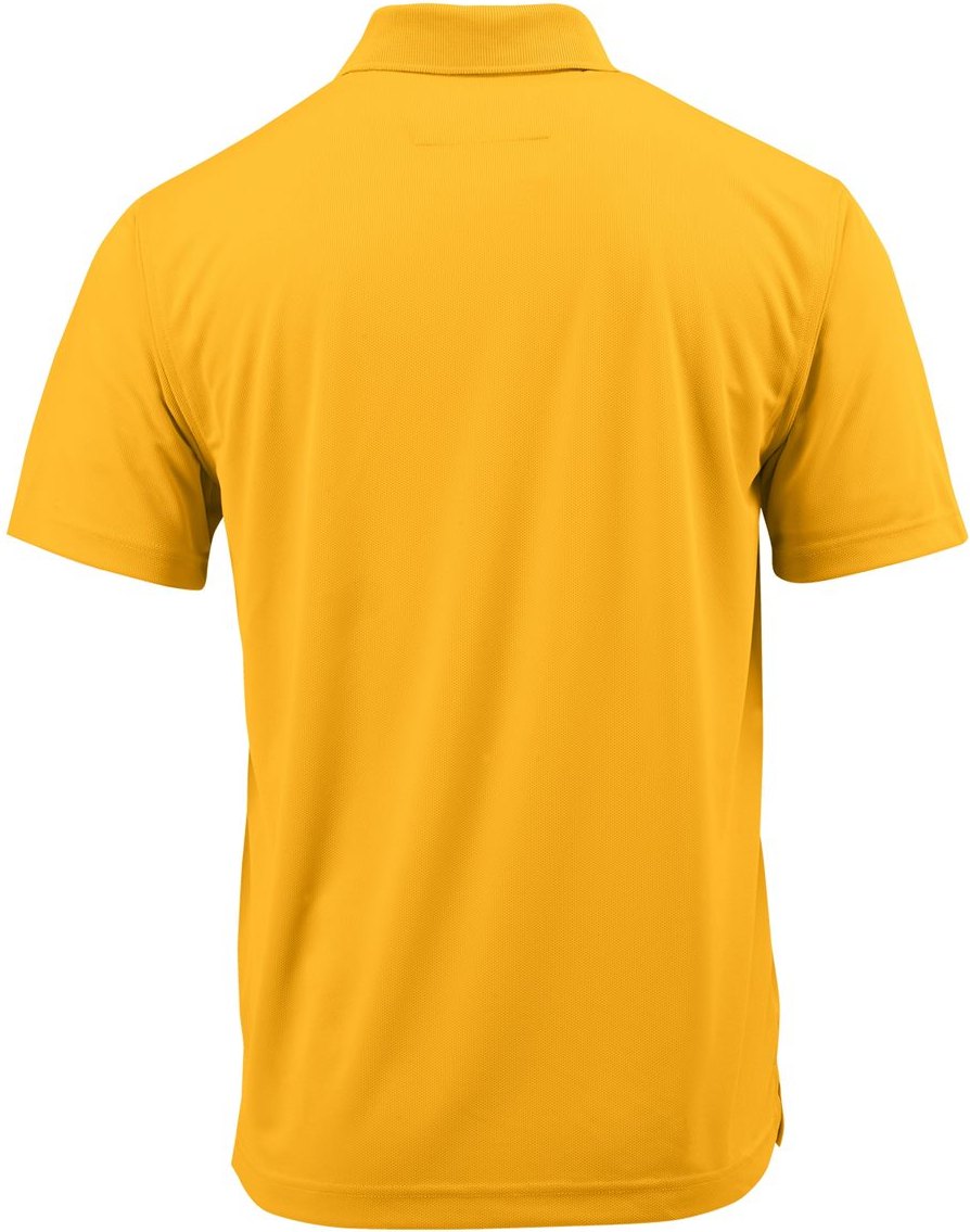 Rear View of Gold Youth Saratoga Performance Mini Mesh Polo - 108Y