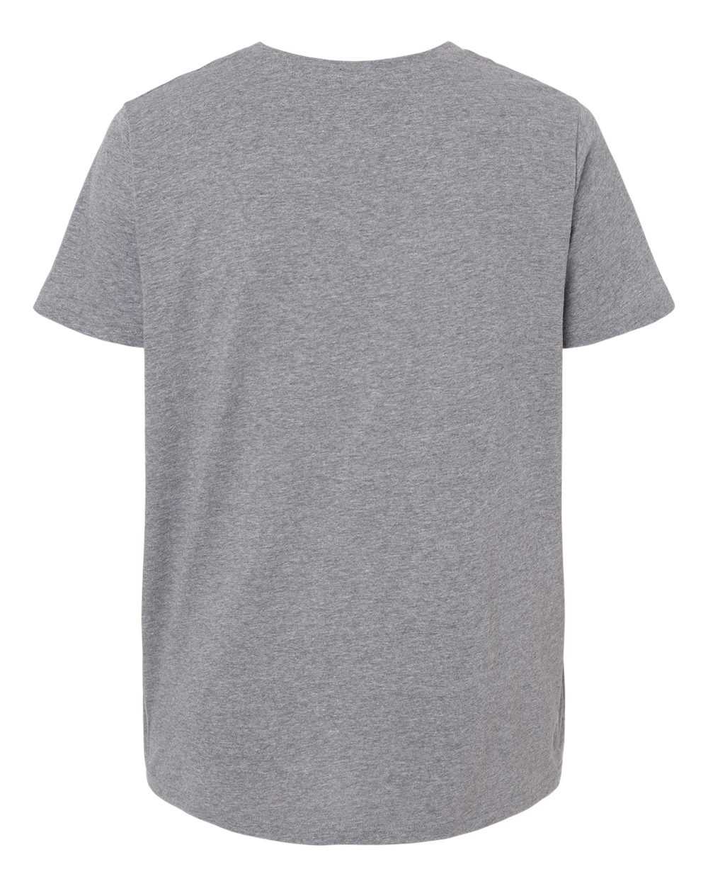 Rear View of Granite Heather Curvy Collection Women's Fine Jersey Tee - 3816