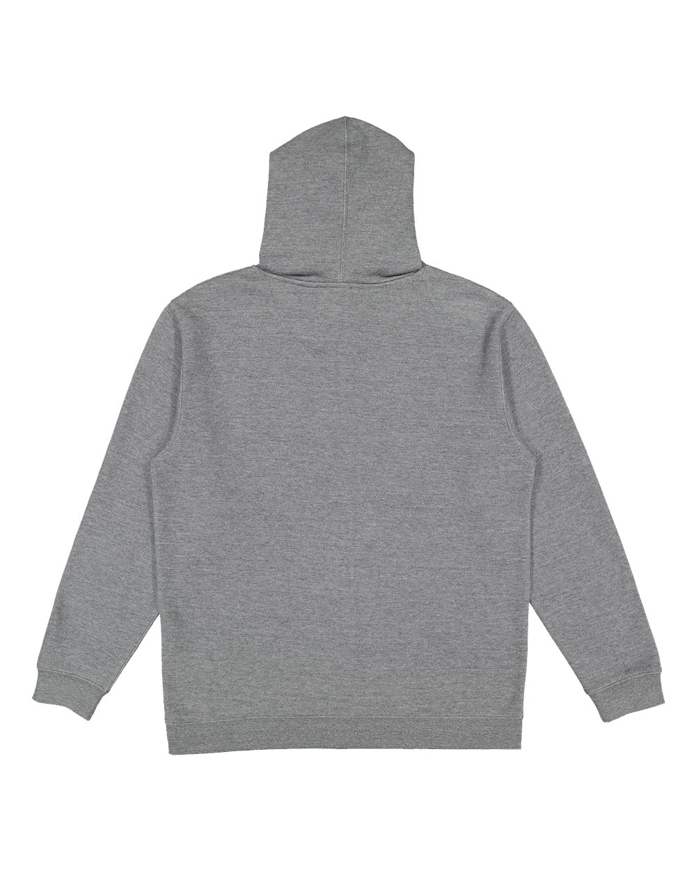 Rear View of Granite Heather Full-Zip Fleece Hoodie - 6927