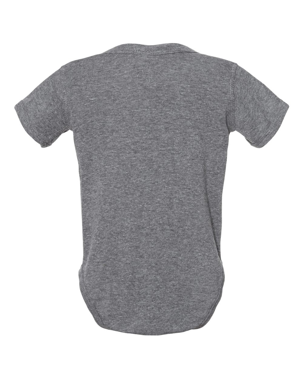 Rear View of Granite Heather Infant Baby Rib Bodysuit - 4400