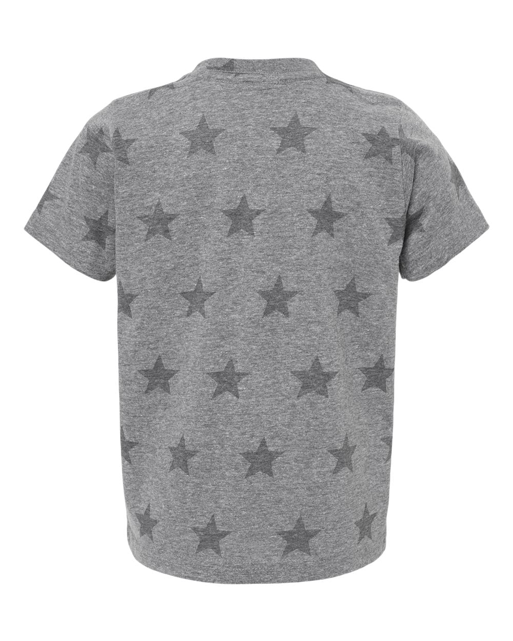 Rear View of Granite Heather Star Toddler Star Print Tee - 3029