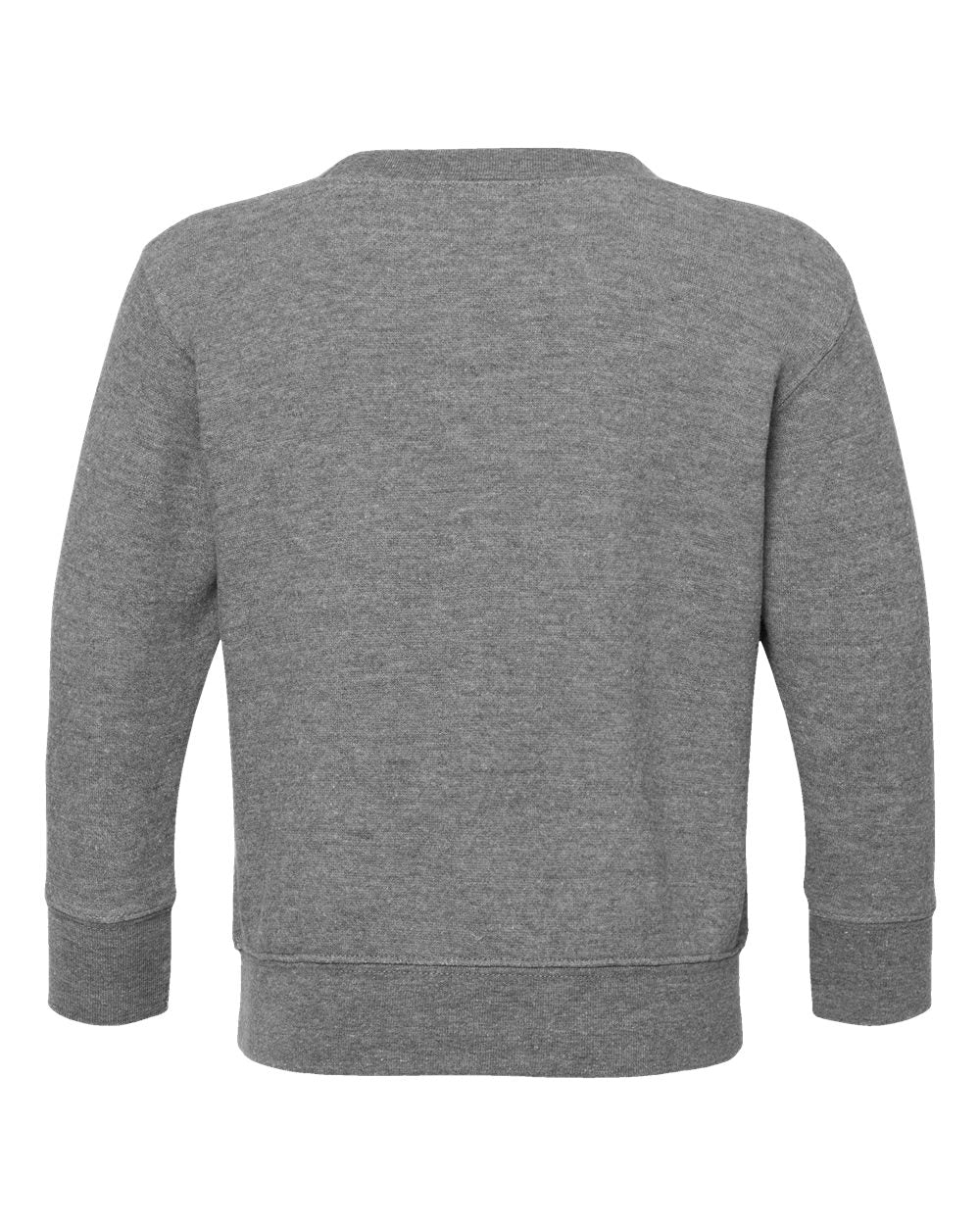 Rear View of Granite Heather Toddler Fleece Crewneck Sweatshirt - 3317