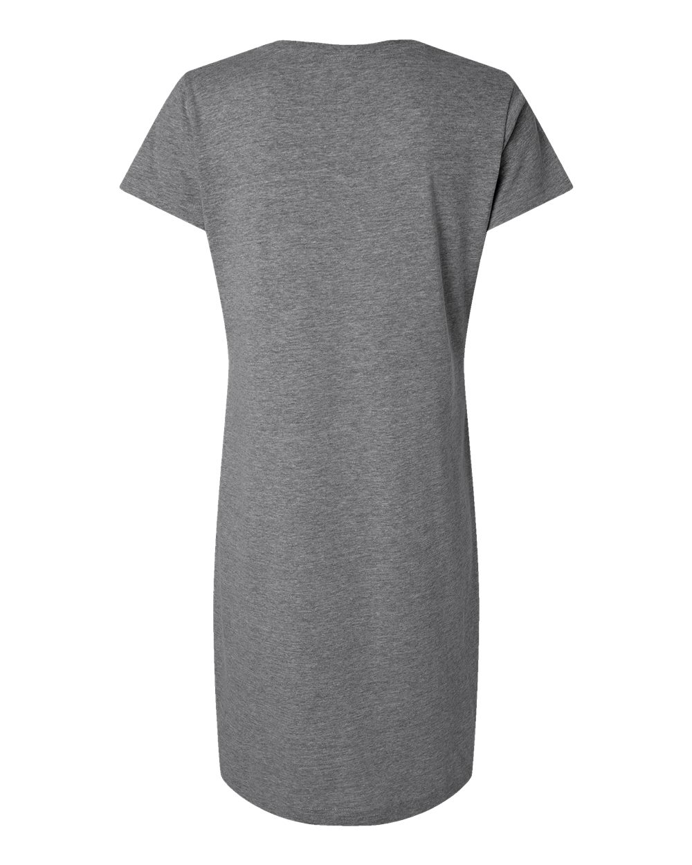 Rear View of Granite Heather Women's Fine Jersey V-Neck Coverup - 3522