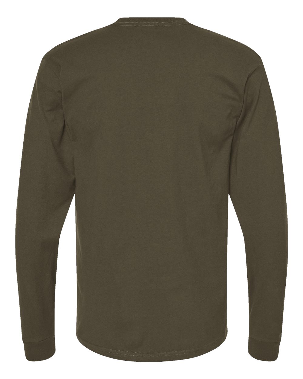Rear View of Grape Leaf Heavyweight Jersey Long Sleeve T-Shirt - 291