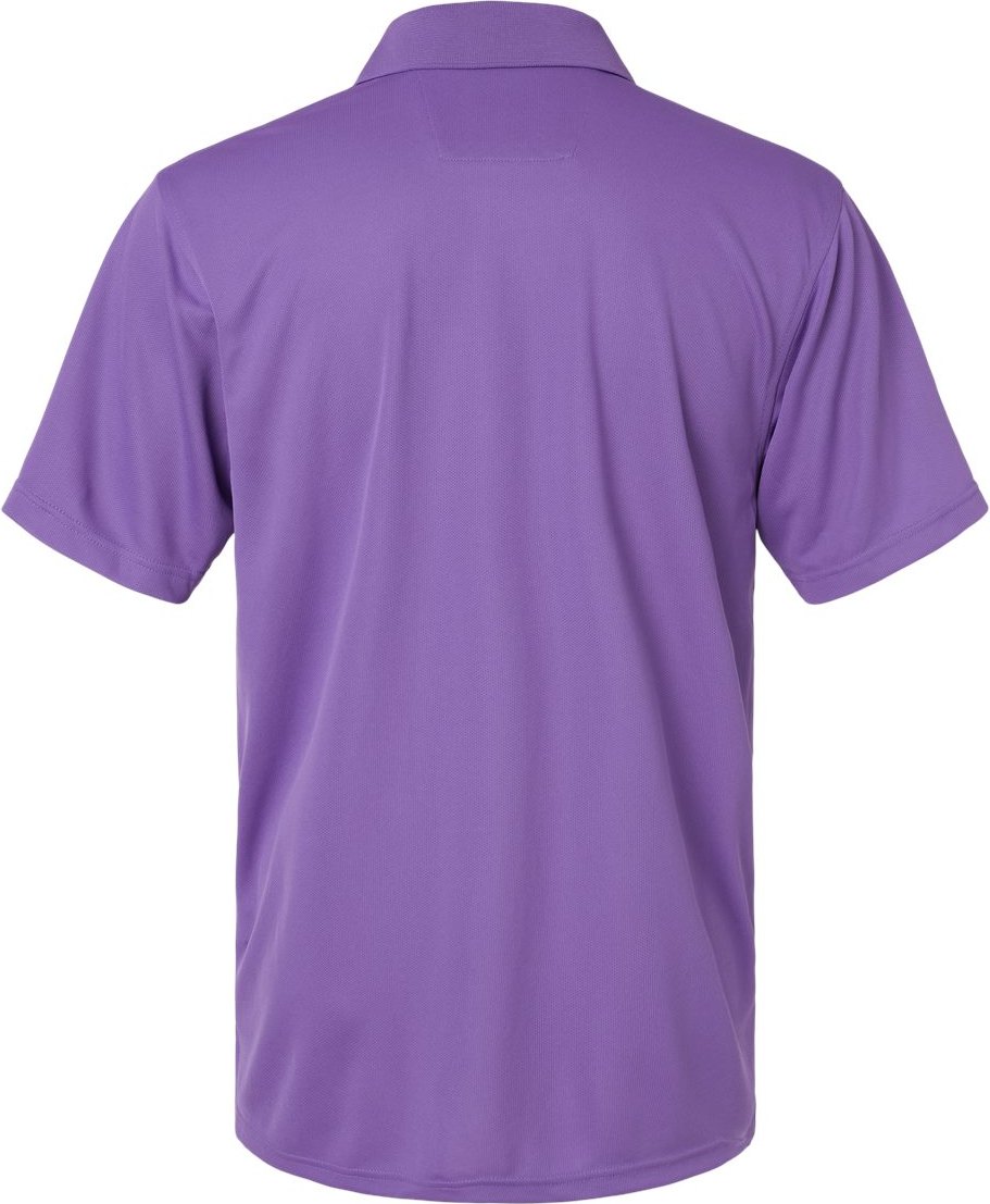 Rear View of Grape Saratoga Performance Mini Mesh Polo - 100