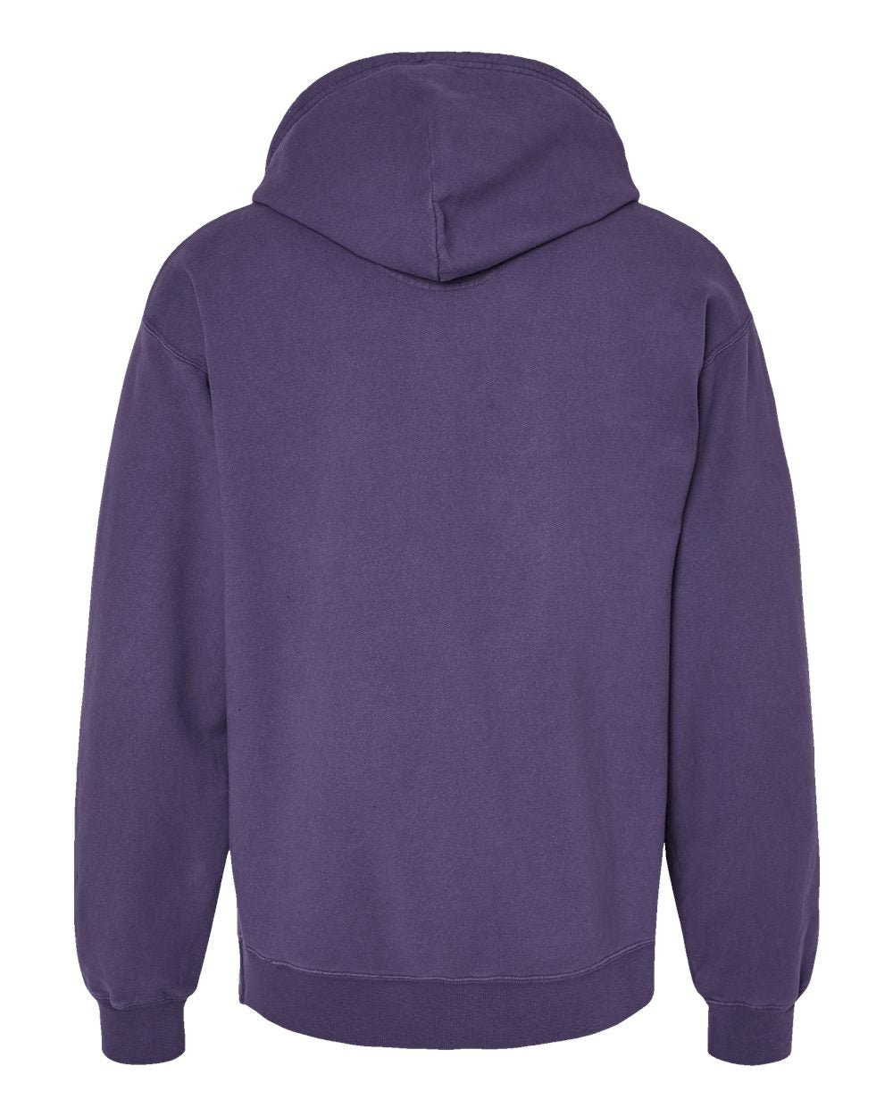 Rear View of Grape Soda Garment-Dyed Hooded Sweatshirt - GDH450