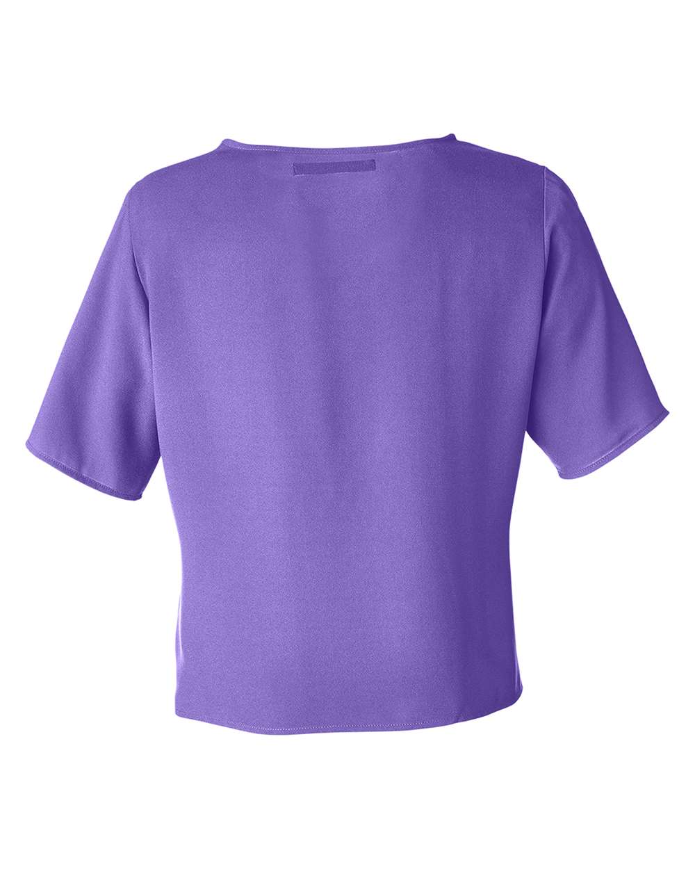 Rear View of Grape Women's Perfect Fit™ Tie Front Blouse - DP617W
