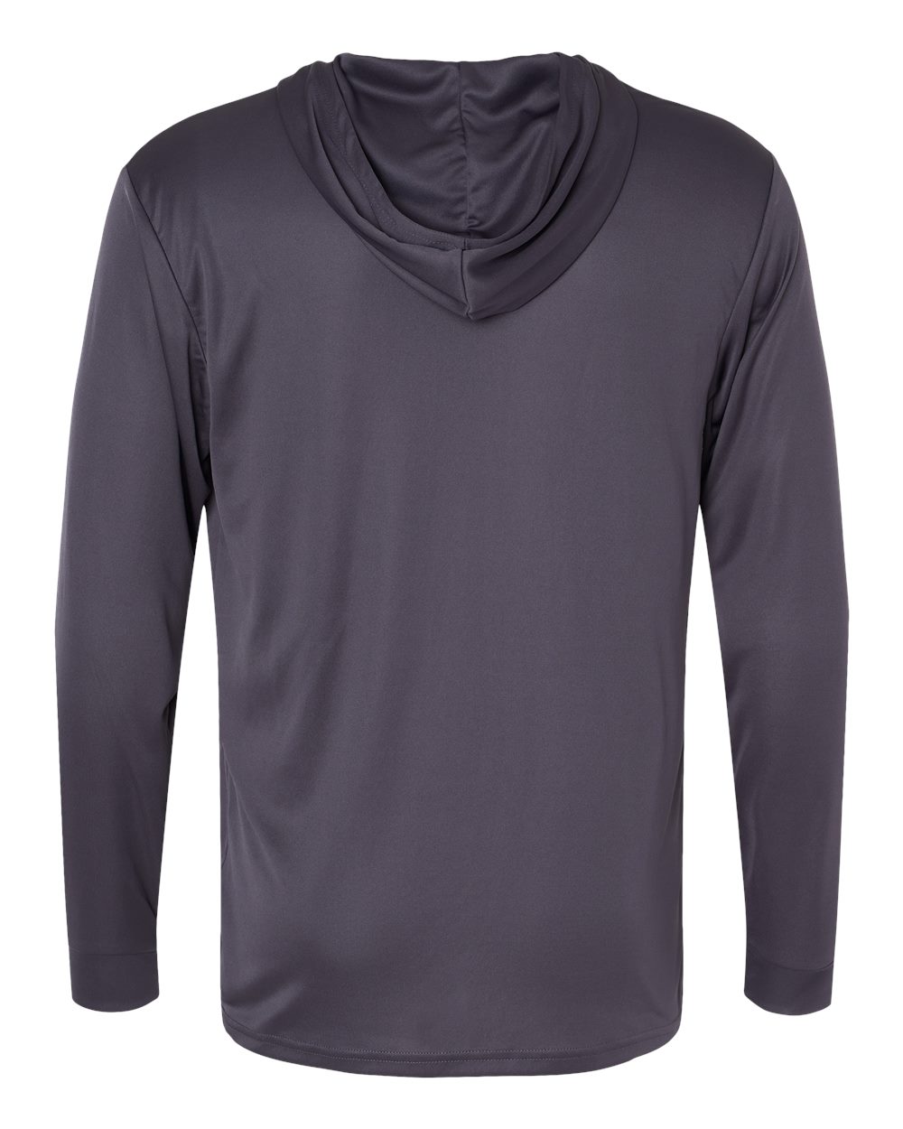 Front View of Graphite Bahama Performance Hooded Long Sleeve T-Shirt - 220