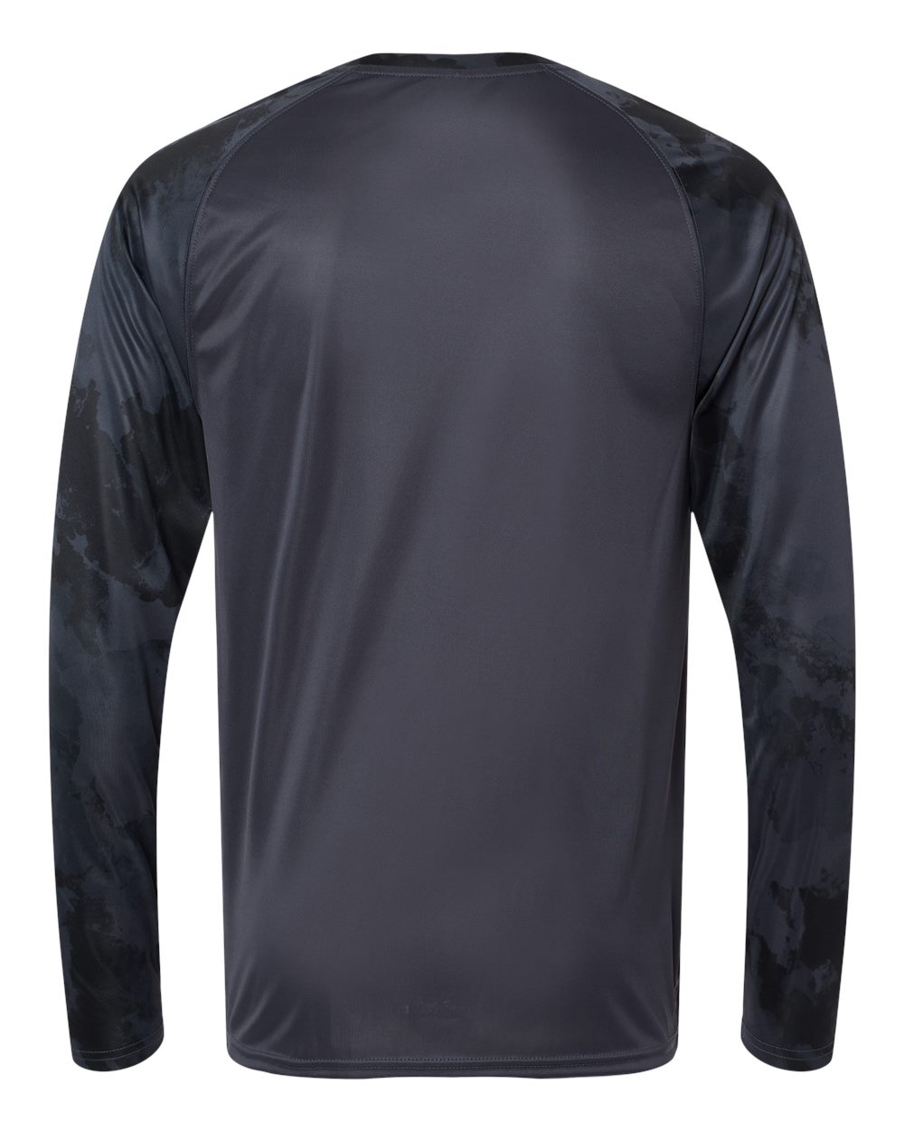 Rear View of Graphite Cabo Camo Performance Long Sleeve T-Shirt - 228