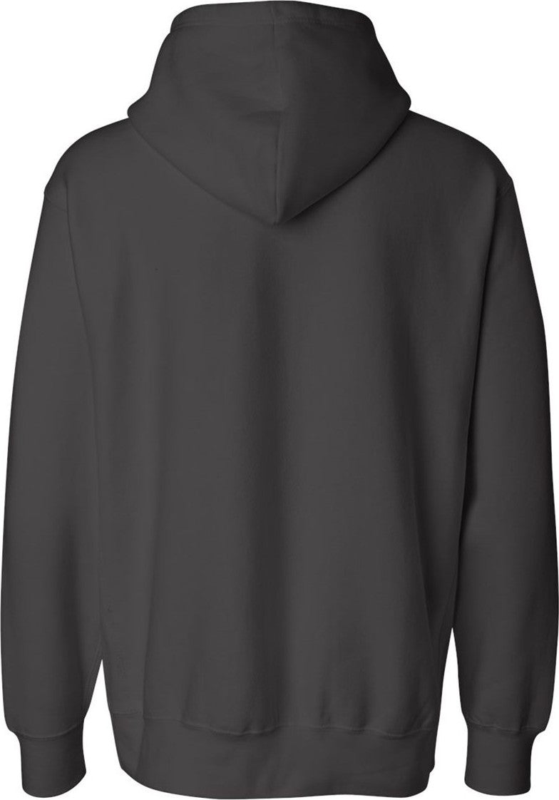 Rear View of Graphite Cross Weave™ Hooded Sweatshirt - 7700