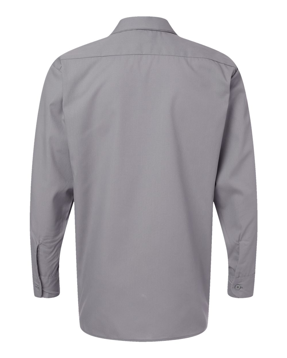 Rear View of Graphite Grey Industrial Long Sleeve Work Shirt - Tall Sizes - L535T