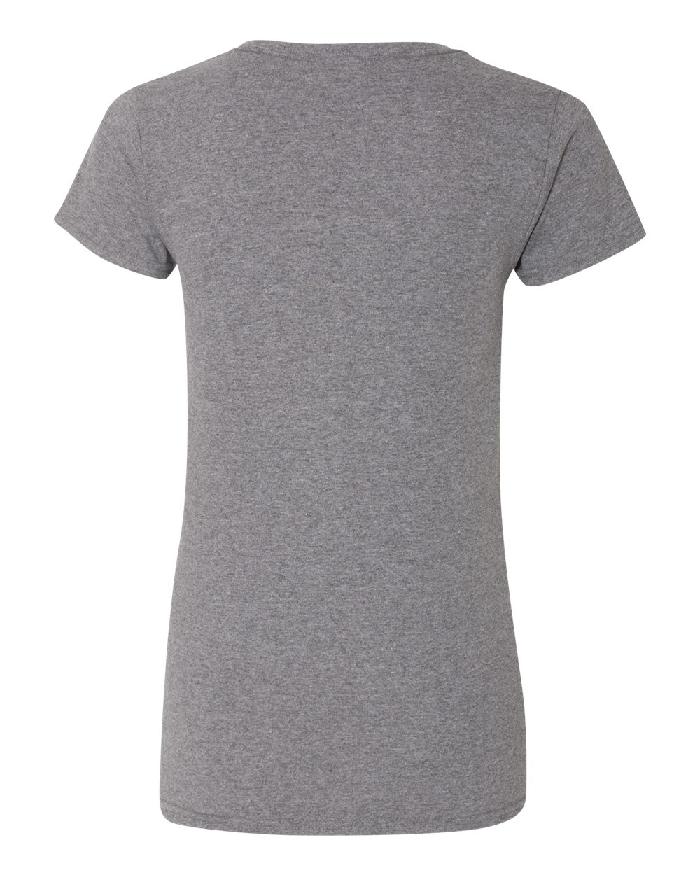 Rear View of Graphite Heather Heavy Cotton™ Women’s V-Neck T-Shirt - 5V00L