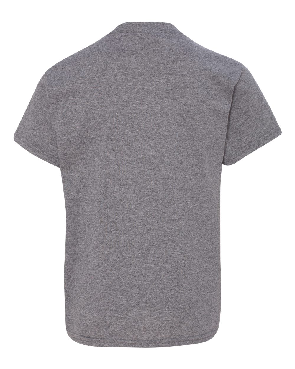 Rear View of Graphite Heather Heavy Cotton™ Youth T-Shirt - 5000B