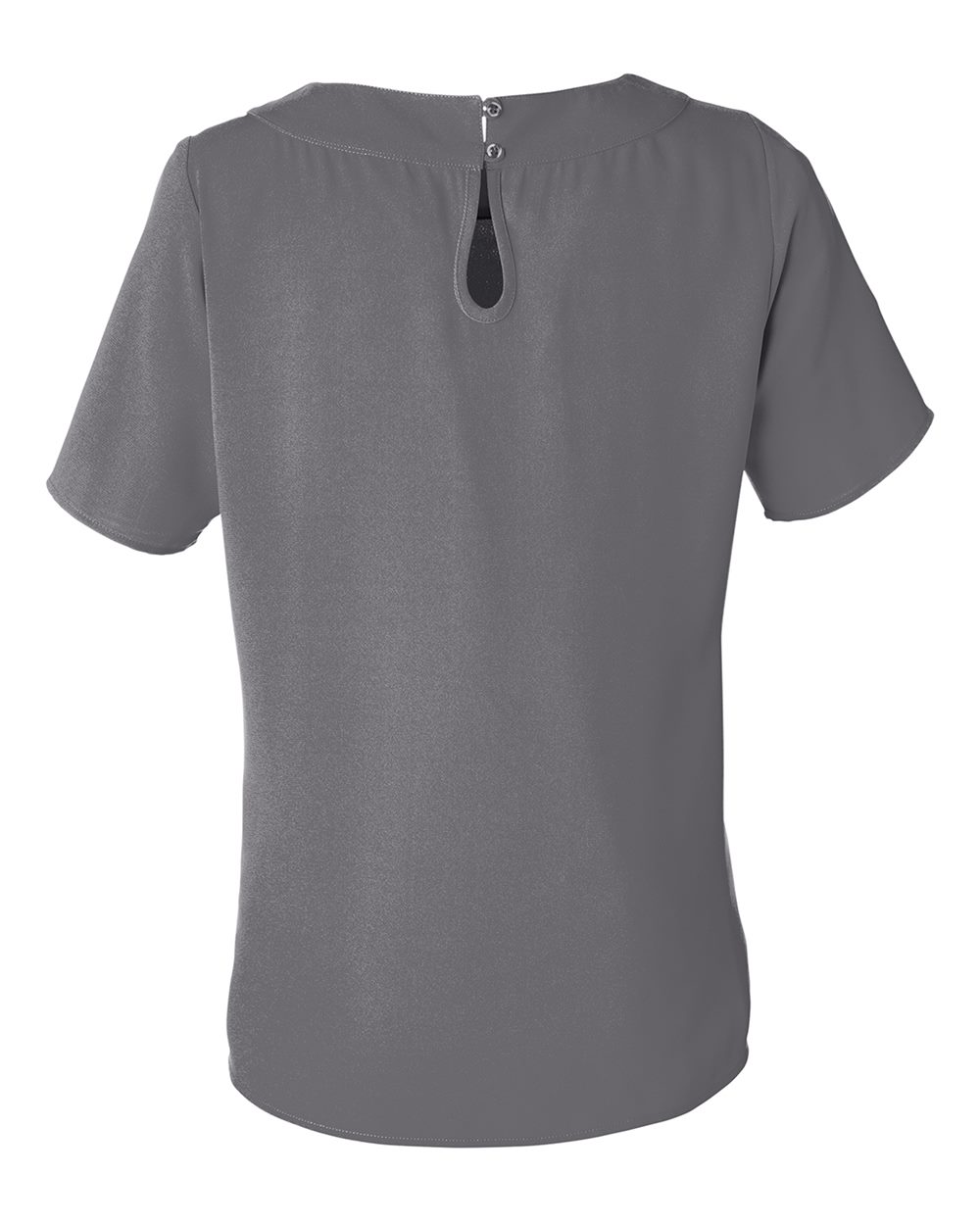 Rear View of Graphite Women's Perfect Fit™ Boat Neck Blouse - DP613W