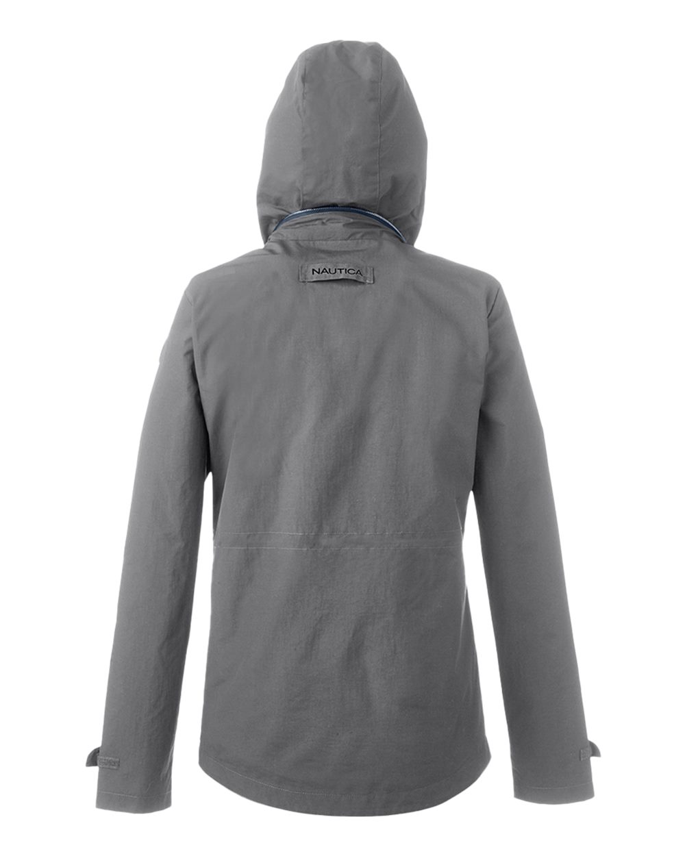 Rear View of Graphite Women's Voyage Hooded Rain Jacket - N17183
