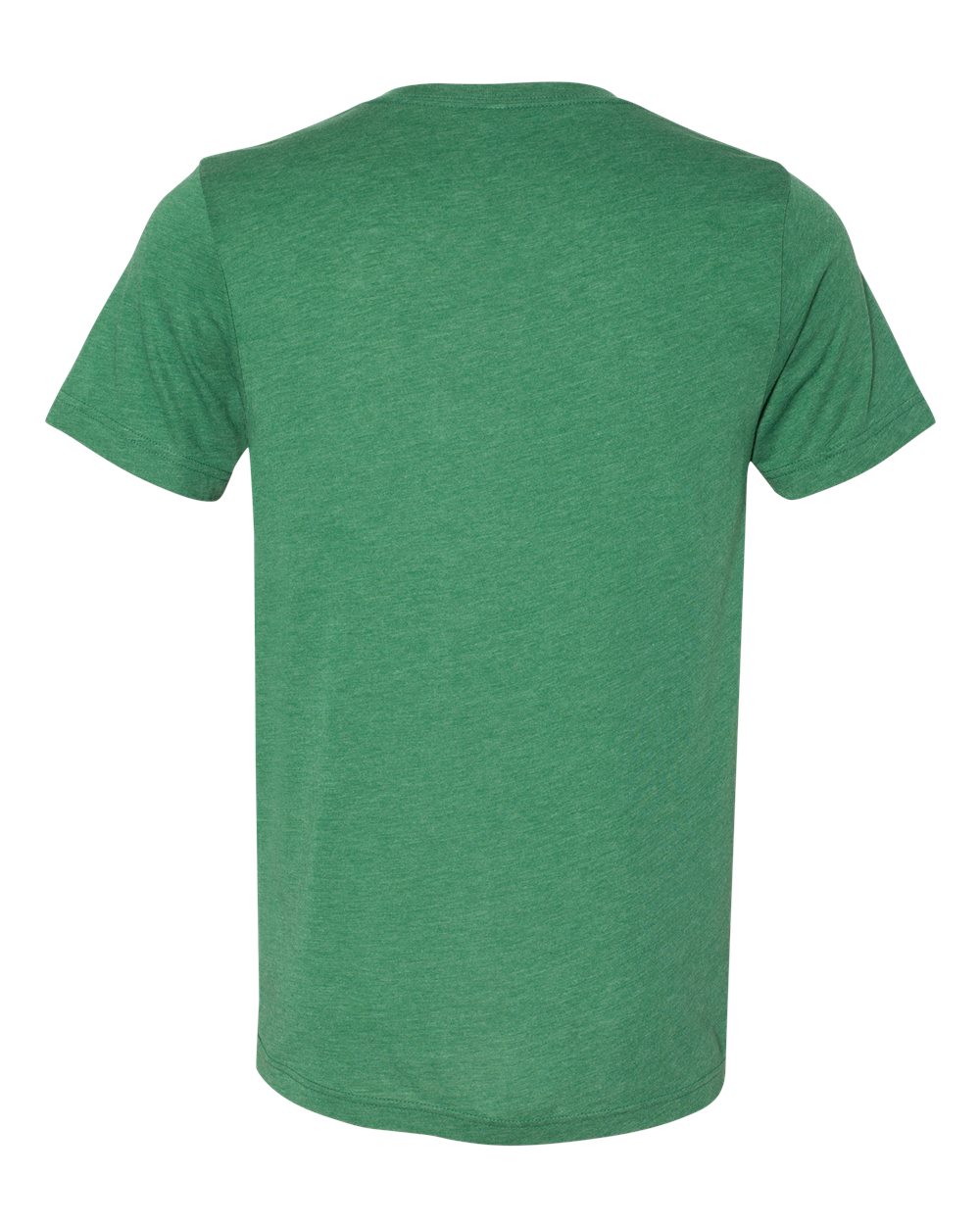 Rear View of Grass Green Triblend Triblend V-Neck Short Sleeve Tee - 3415