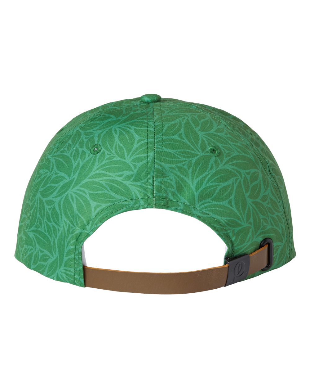 Rear View of Green Floral The Aloha Rope Cap - DNA010
