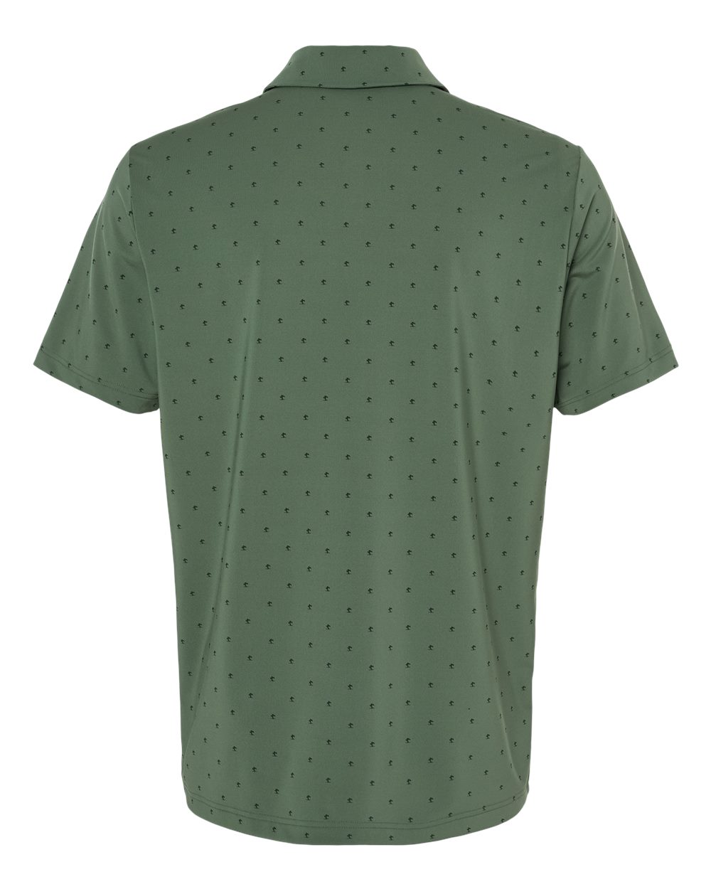 Rear View of Green Oxide/ Black Pine Tree Polo - A574