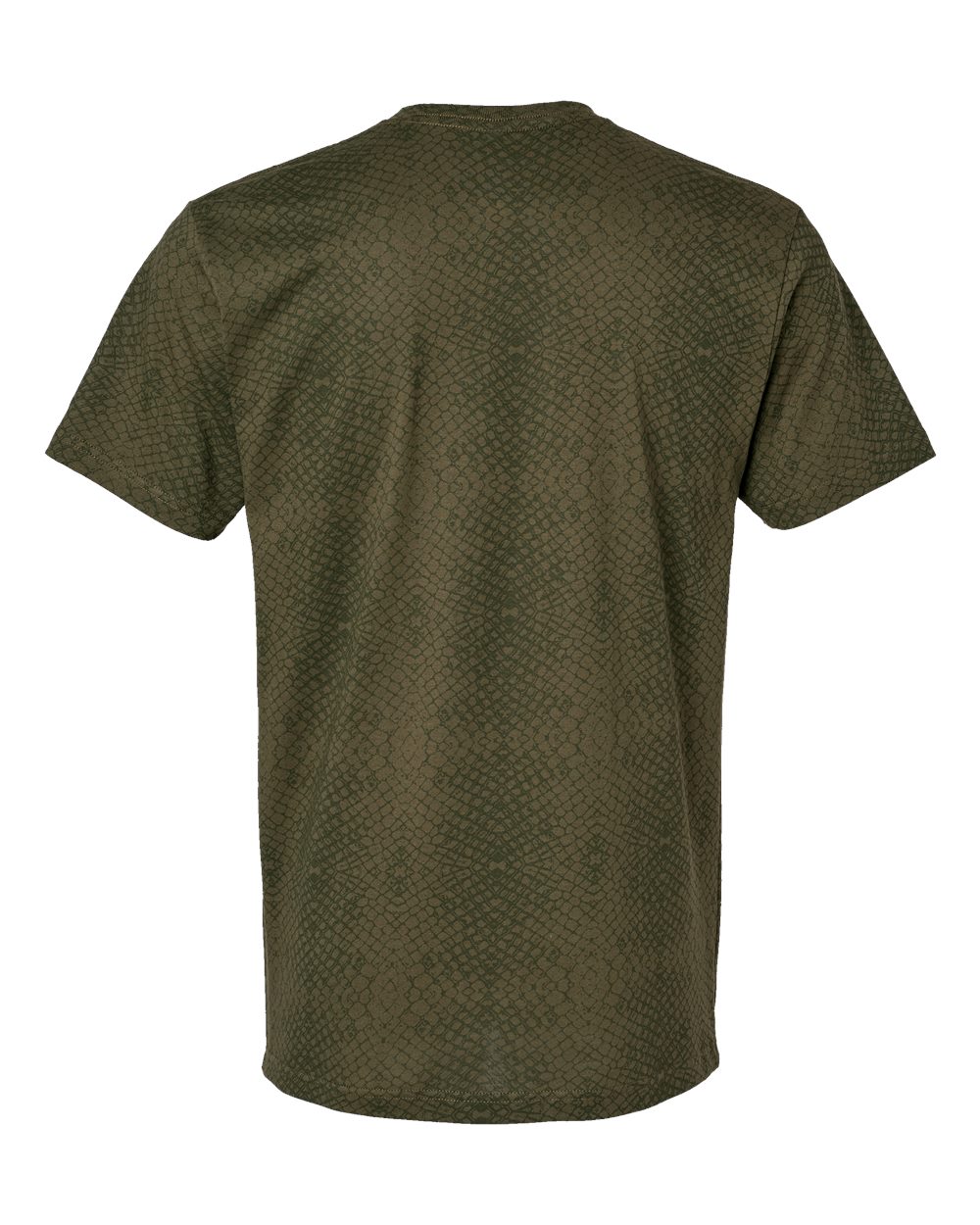Rear View of Green Reptile Fine Jersey Tee - 6901