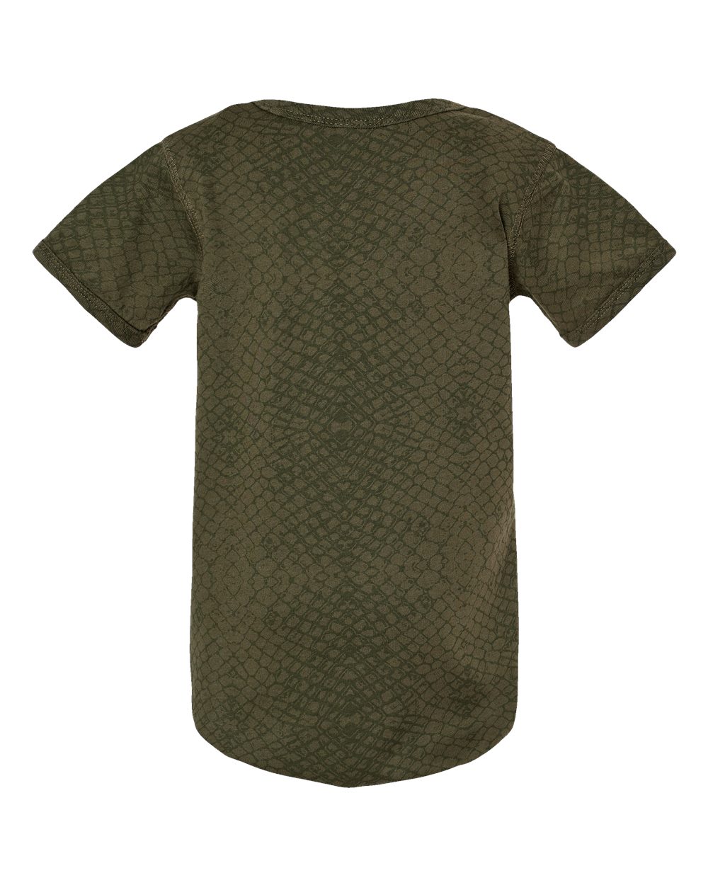Rear View of Green Reptile Infant Fine Jersey Bodysuit - 4424