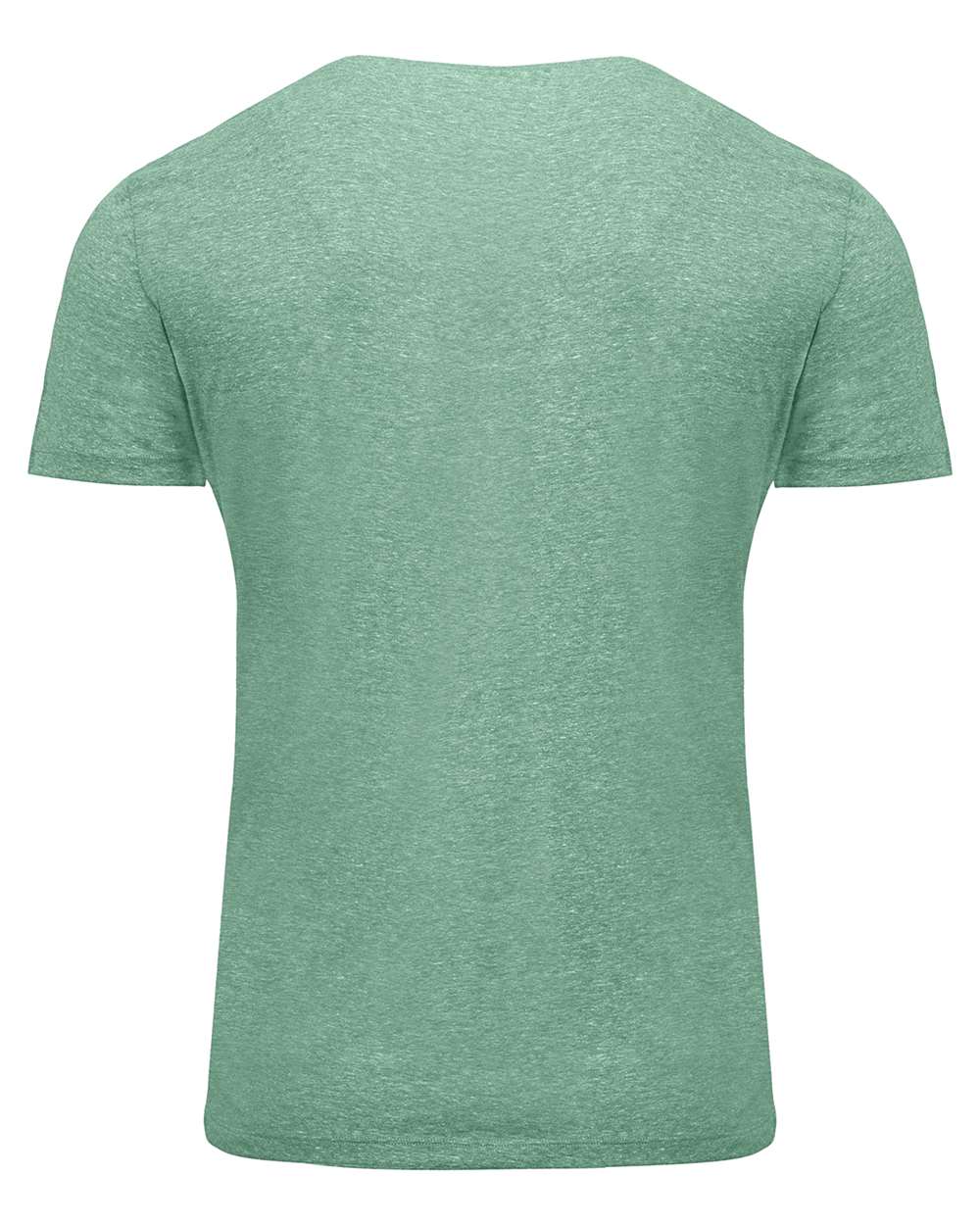 Rear View of Green Triblend Triblend Short-Sleeve T-Shirt - 102A