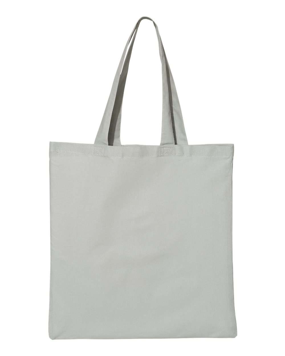 Rear View of Grey Economical Tote - QTB