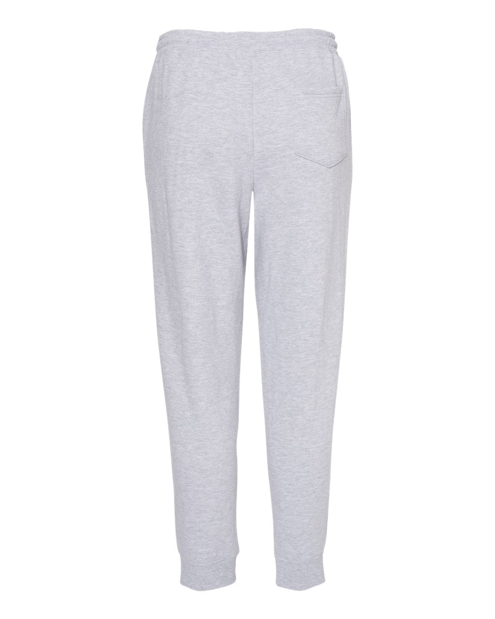 Rear View of Grey Heather Midweight Fleece Pants - IND20PNT