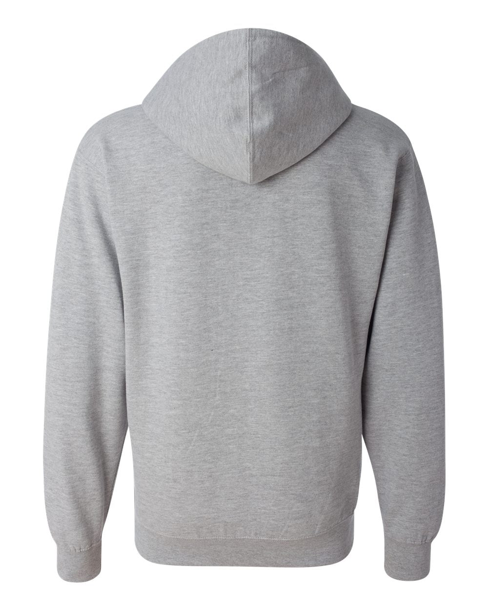 Rear View of Grey Heather Midweight Full-Zip Hooded Sweatshirt - SS4500Z