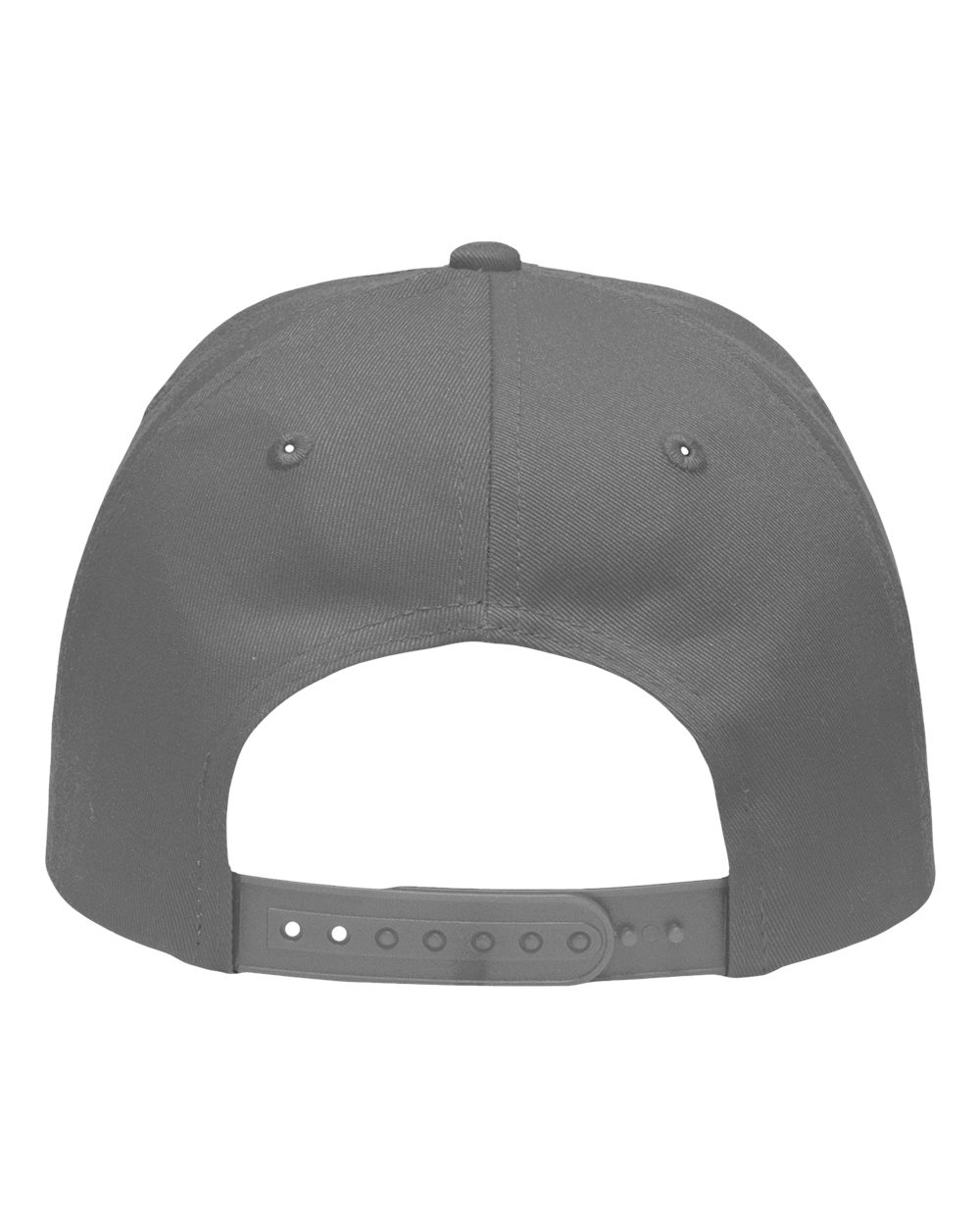 Rear View of Grey Lo-Pro Solid Back Traditional Trucker Cap - SP1400