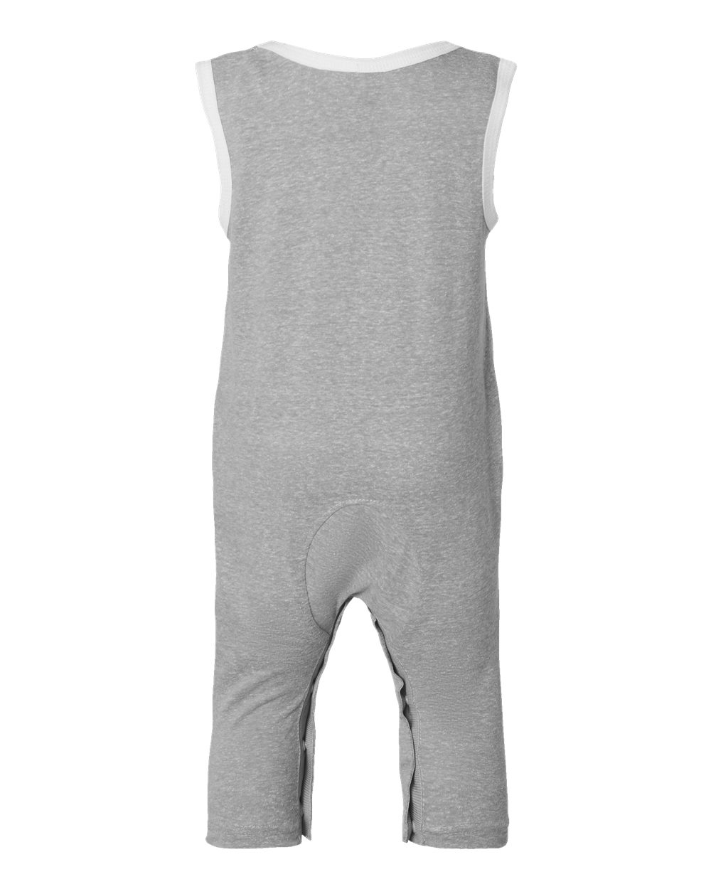 Rear View of Grey Melange Infant Harborside Mélange Tank Romper - 4492