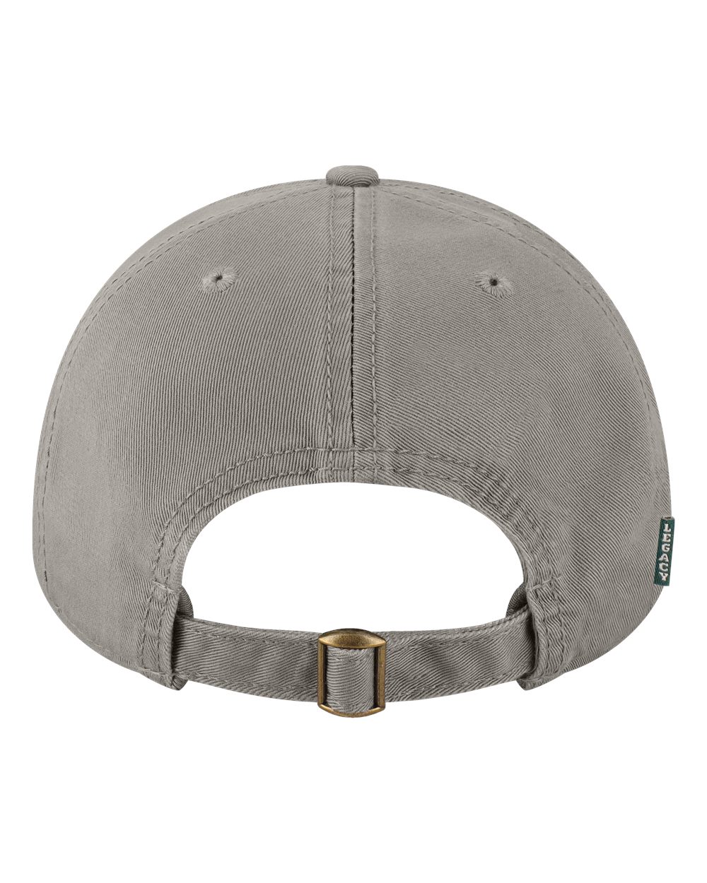 Rear View of Grey Relaxed Twill Dad Hat - EZA