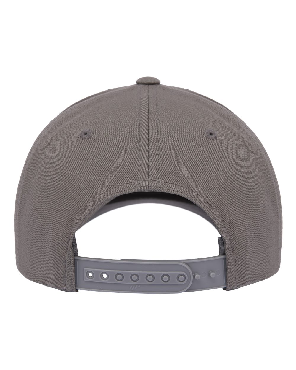 Rear View of Grey Retro Cotton Blend Trucker Snapback Cap - 5079