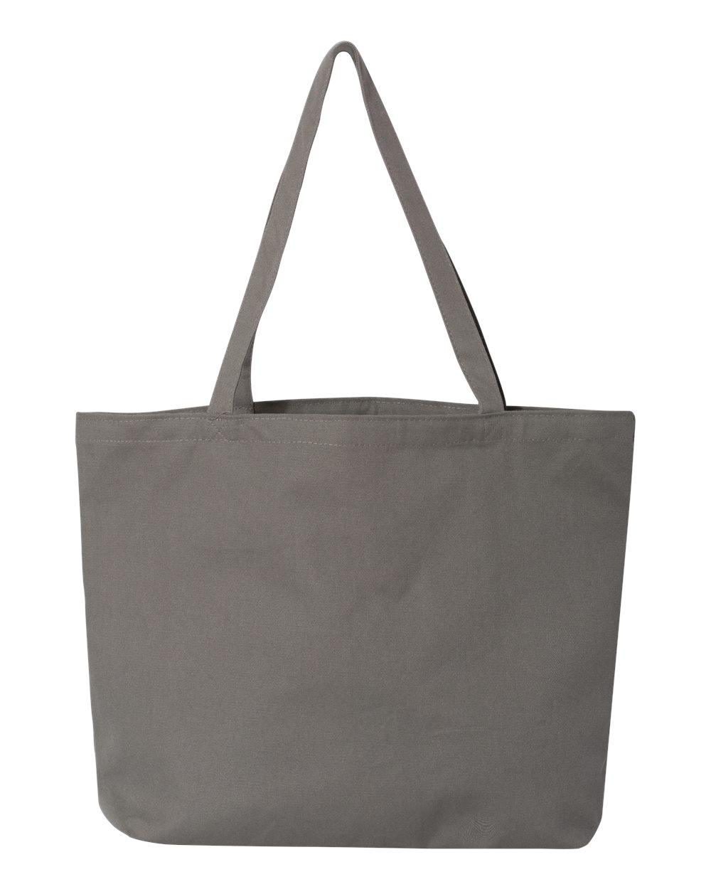 Rear View of Grey Seaside Pigment-Dyed Large Tote - 8507