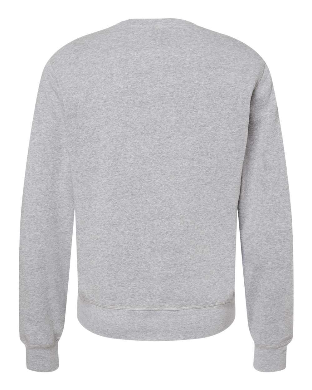 Rear View of Grey Triblend Triblend Fleece Crewneck Sweatshirt - 8870