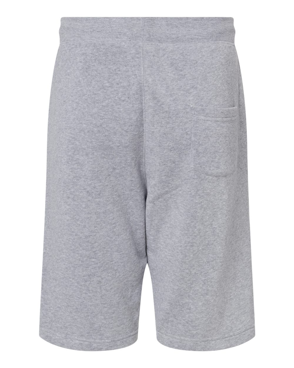 Rear View of Grey Triblend Triblend Fleece Shorts - 8855