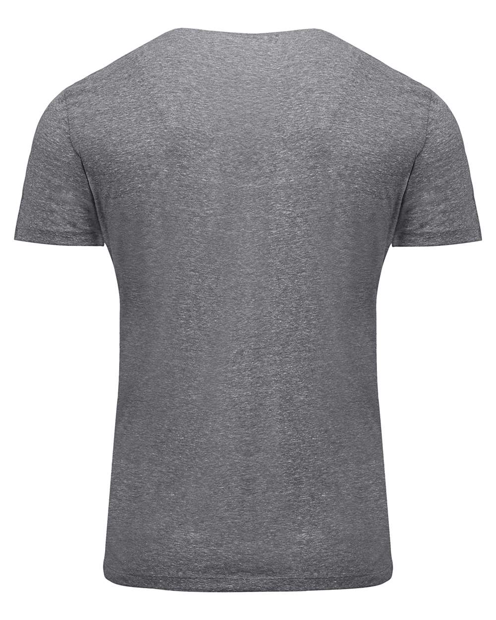 Rear View of Grey Triblend Triblend Short-Sleeve T-Shirt - 102A