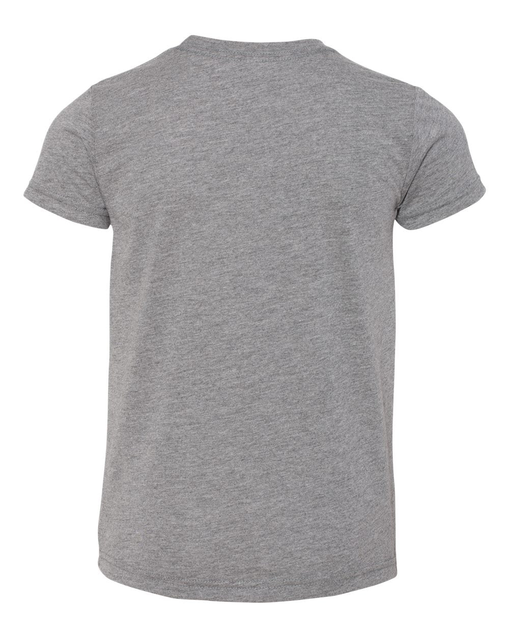 Rear View of Grey Triblend Youth Triblend Tee - 3413Y