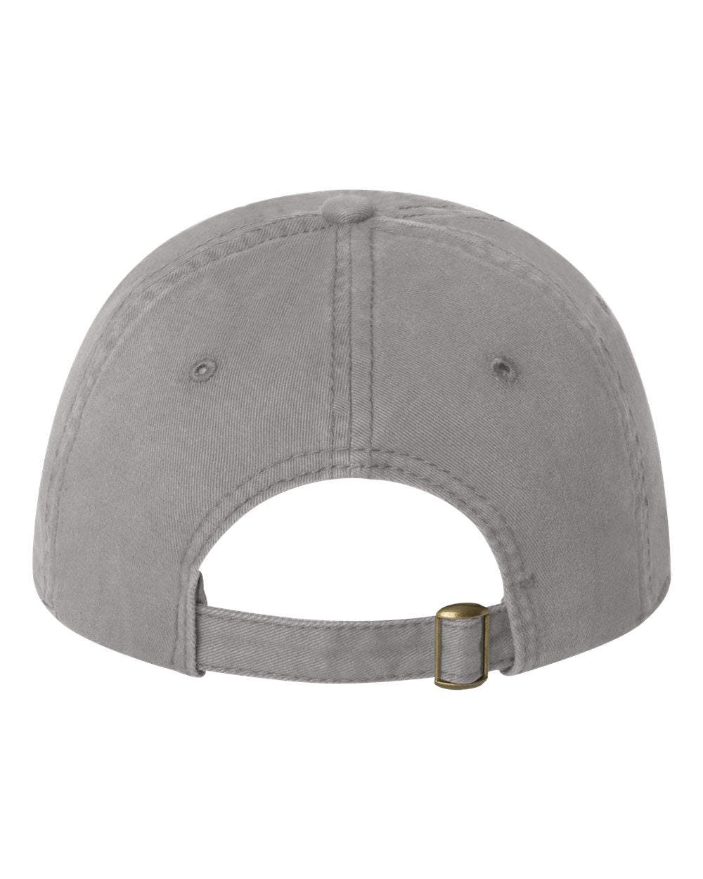 Rear View of Grey Unstructured Cap - AH35