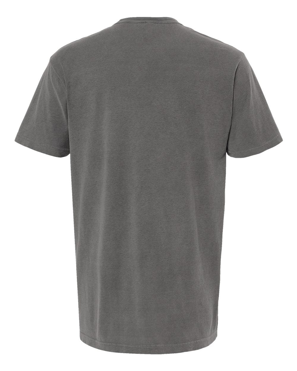 Rear View of Grey Vintage Garment-Dyed T-Shirt - 6500M