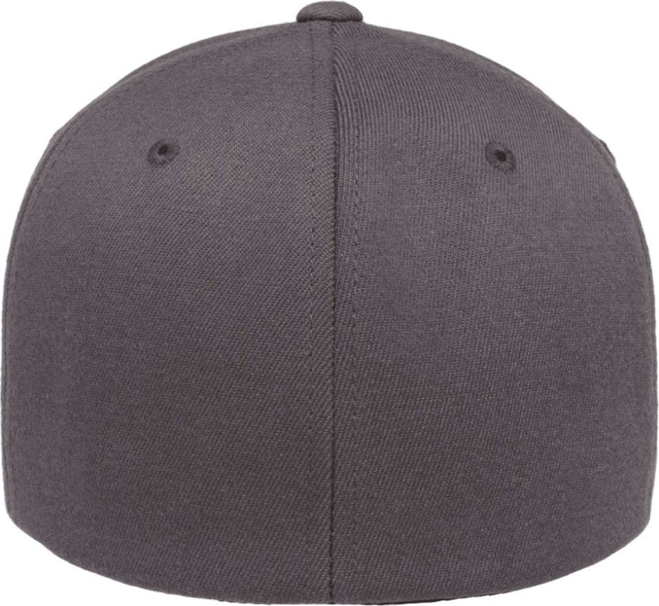 Rear View of Grey Wool-Blend Cap - 6477