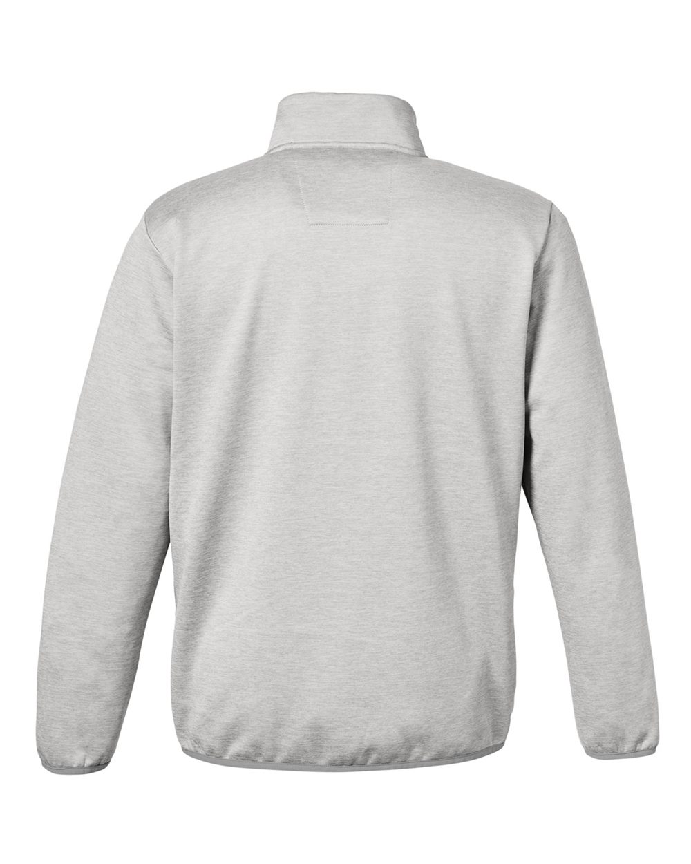 Rear View of Harbor Mist Heather Cold Front Quarter-Zip Pullover - H130098