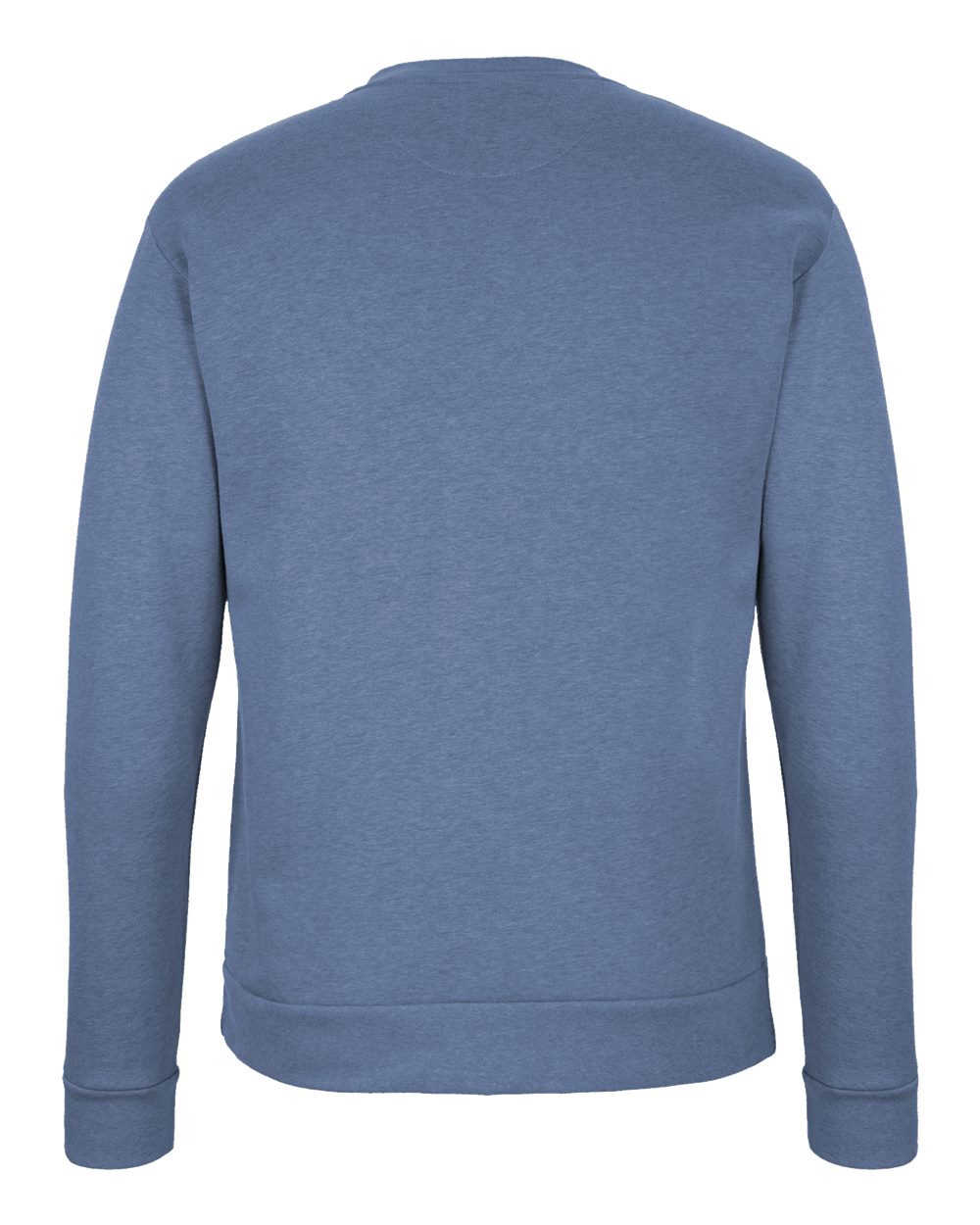 Rear View of Heather Bay Blue Malibu Crewneck Sweatshirt - 9002