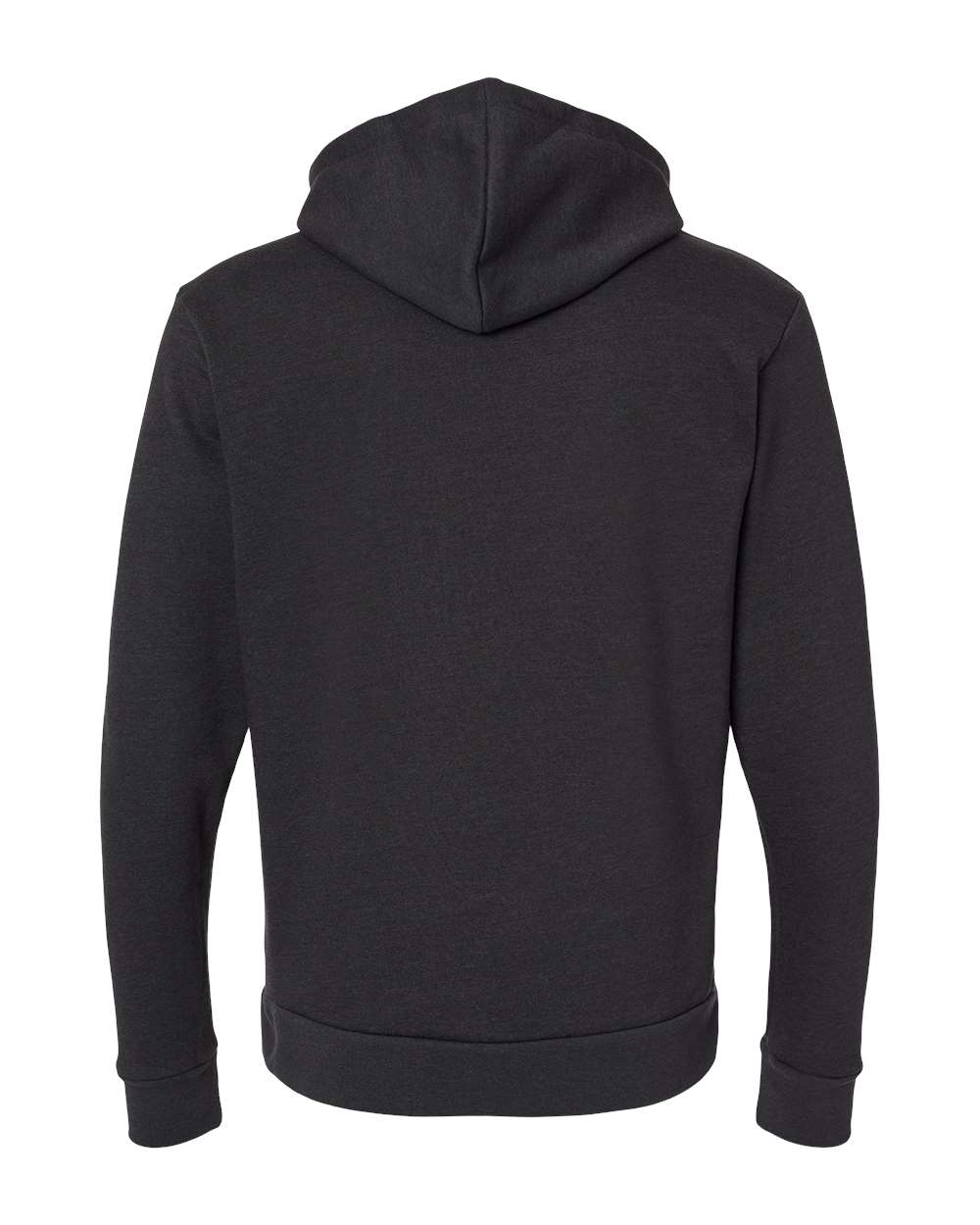 Rear View of Heather Black Malibu Hoodie - 9302